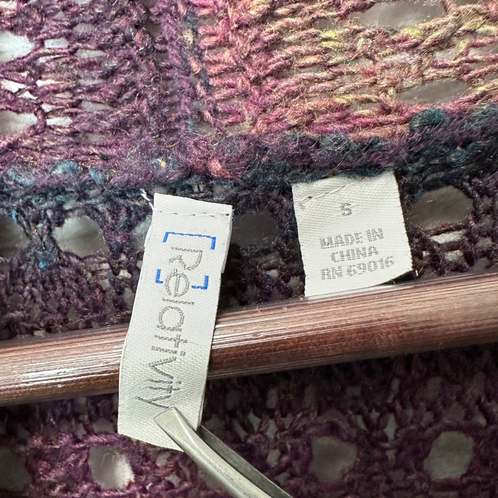 Relativity Womens Open Knit Crochet Cardigan S‎ Boho Festival Cottagecore Indie - Picture 4 of 8